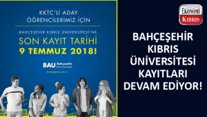 Bahçeşehir Kıbrıs Üniversitesi öğrenci alımları devam ediyor...