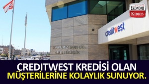 Creditwest Bank kredisi olan müşterilerine ödeme kolaylığı sunuyor. 
