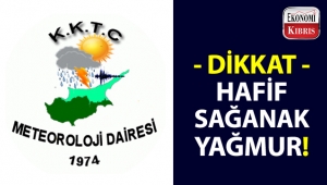 Pazartesi günü hafif sağanak yağmur bekleniyor!..