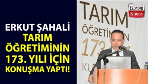 Erkut Şahali, katıldığı etkinlikte tarım ve öğrenimle ilgili konuşma yaptı!..