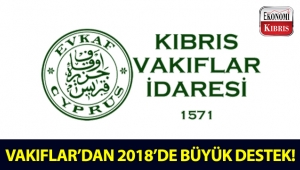 Kıbrıs Vakıflar İdaresinden 2018'de 8.282.033 TL yardım!..