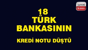 18 Türk bankasının notu düştü..