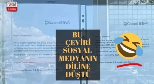 Garanti BBVA Kuzey Kıbrıs şubesinden sosyal medyaya düşen çeviri