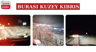 Kuzey Kıbrıs'ta Yıllar Sonra Yoğun Kar Yağışı