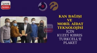Kuzey Kıbrıs Turkcell'e Teknolojik Destek İçin Teşekkür Plaketi