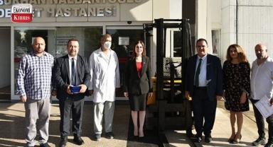 Dr. Burhan Nalbantoğlu Devlet Hastanesi'ne forklift bağışı yapıldı! İşte detaylar...