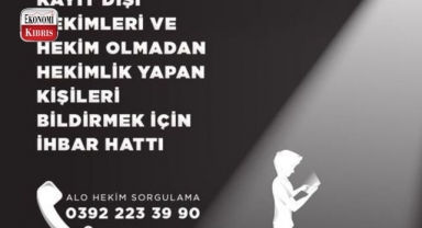 Kıbrıs Türk Tabipleri Birliği, ; ''Alo Hekim sorgulama'' hattı kuruldu! İşte detaylar...