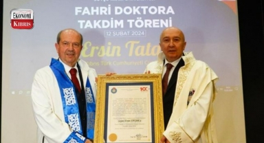 Cumhurbaşkanı Ersin Tatar’a Sütçü İmam Üniversitesi’nde fahri doktora ünvanı takdim edildi! İşte detaylar...
