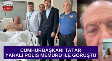 Cumhurbaşkanı Ersin Tatar Yaralı Polis Memuru Adem Altun İle Görüntülü Görüştü