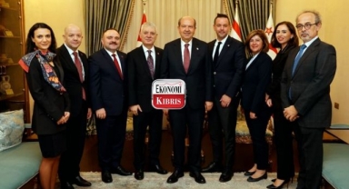 Cumhurbaşkanı Ersin Tatar Türk Rekabet Kurulu Başkanı ve yönetim kurulu ile KKTC Rekabet Kurulu Başkanı ve yönetim kurulu üyelerini kabul etti! İşte detaylar...