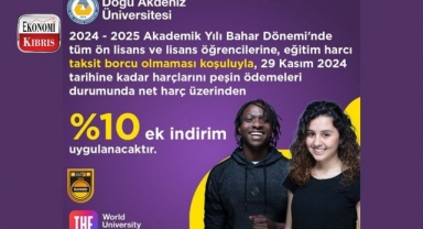 Doğu Akdeniz Üniversitesi (DAÜ), Bahar Dönemi erken kayıt harçlarında indirim uygulayacak! İşte detaylar...